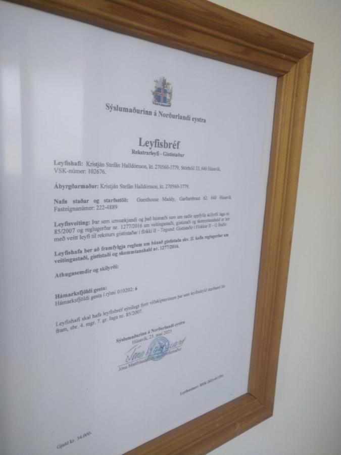 Guesthouse Maddy Húsavík Kültér fotó